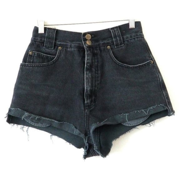Vintage Pants - VINTAGE Chazz Black Denim High Rise Waist